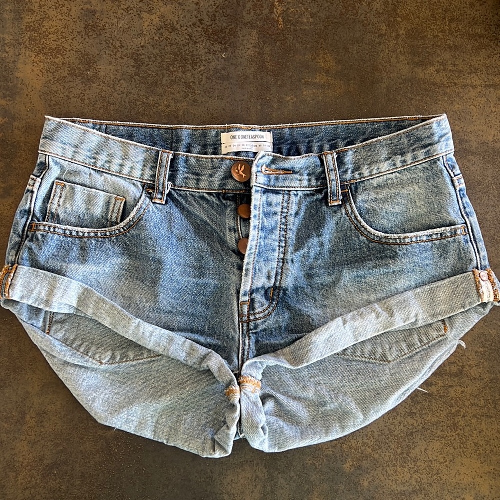 One X One Teaspoon Denim Shorts, Size 28
